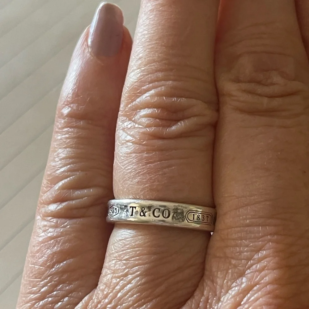 Tiffany & Co. 1837 Ring Sterling Silver 925 Size 4.75 - Picture 4 of 11